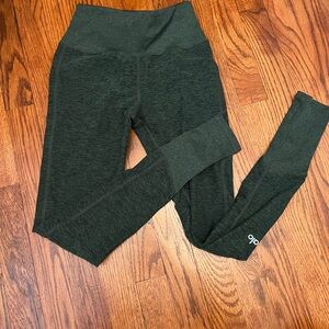 Alo High Waisted 7/8 Length Alosoft Heather Green